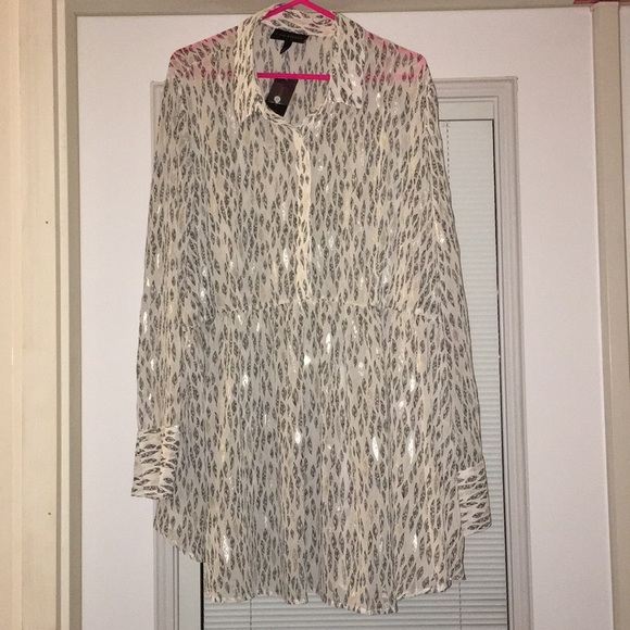 Lane Bryant Tops - Sheer white blouse